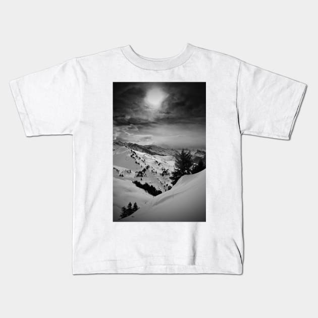 Lets Gets Portes Du Soleil French Alps France Kids T-Shirt by AndyEvansPhotos